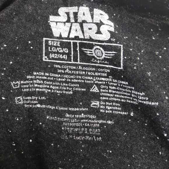 Star Wars Graphic T-shirt Galactic Galaxy Movie Merch Men's Large Black Unisex - Picture 4 of 8